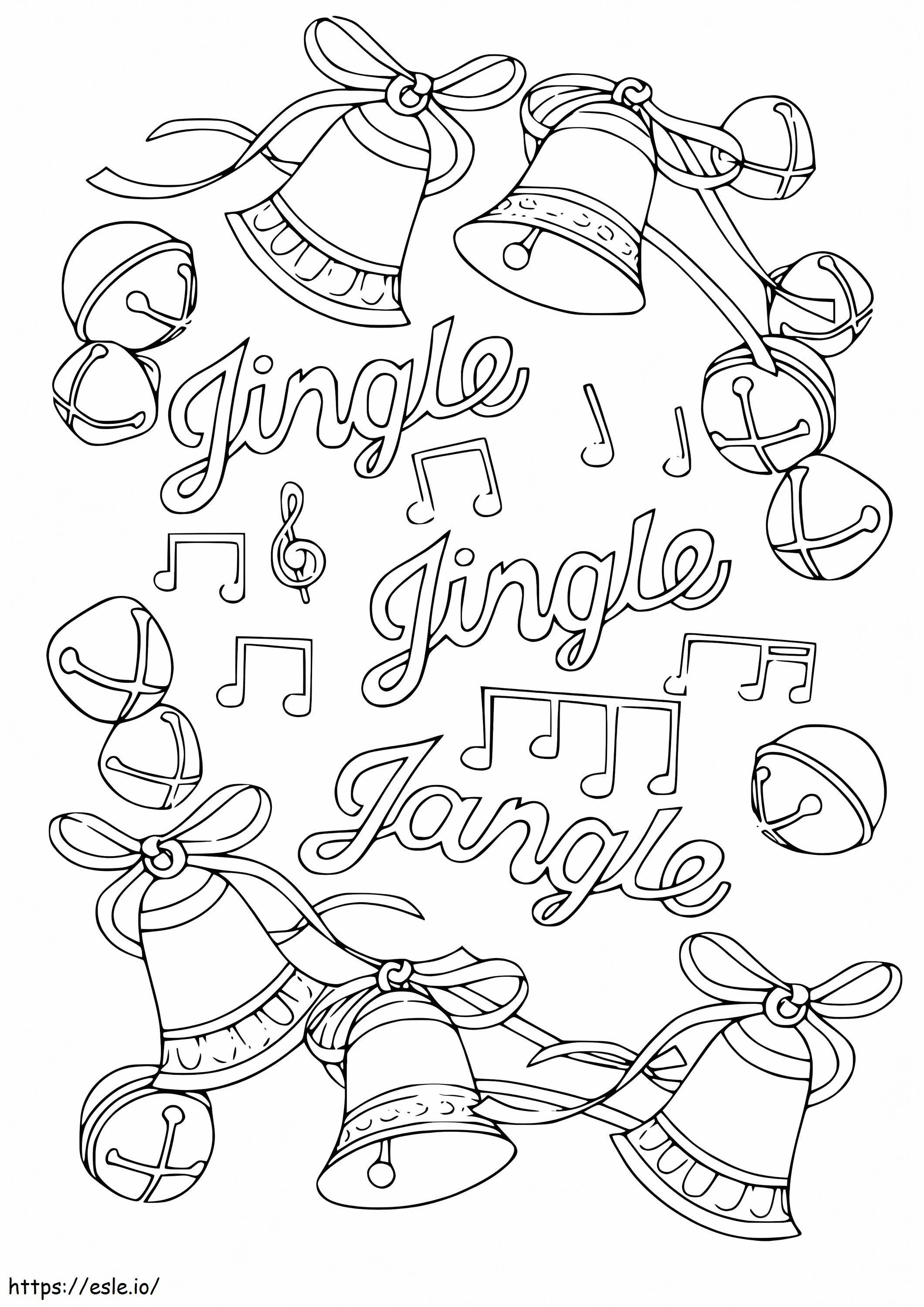 Christmas bells coloring page