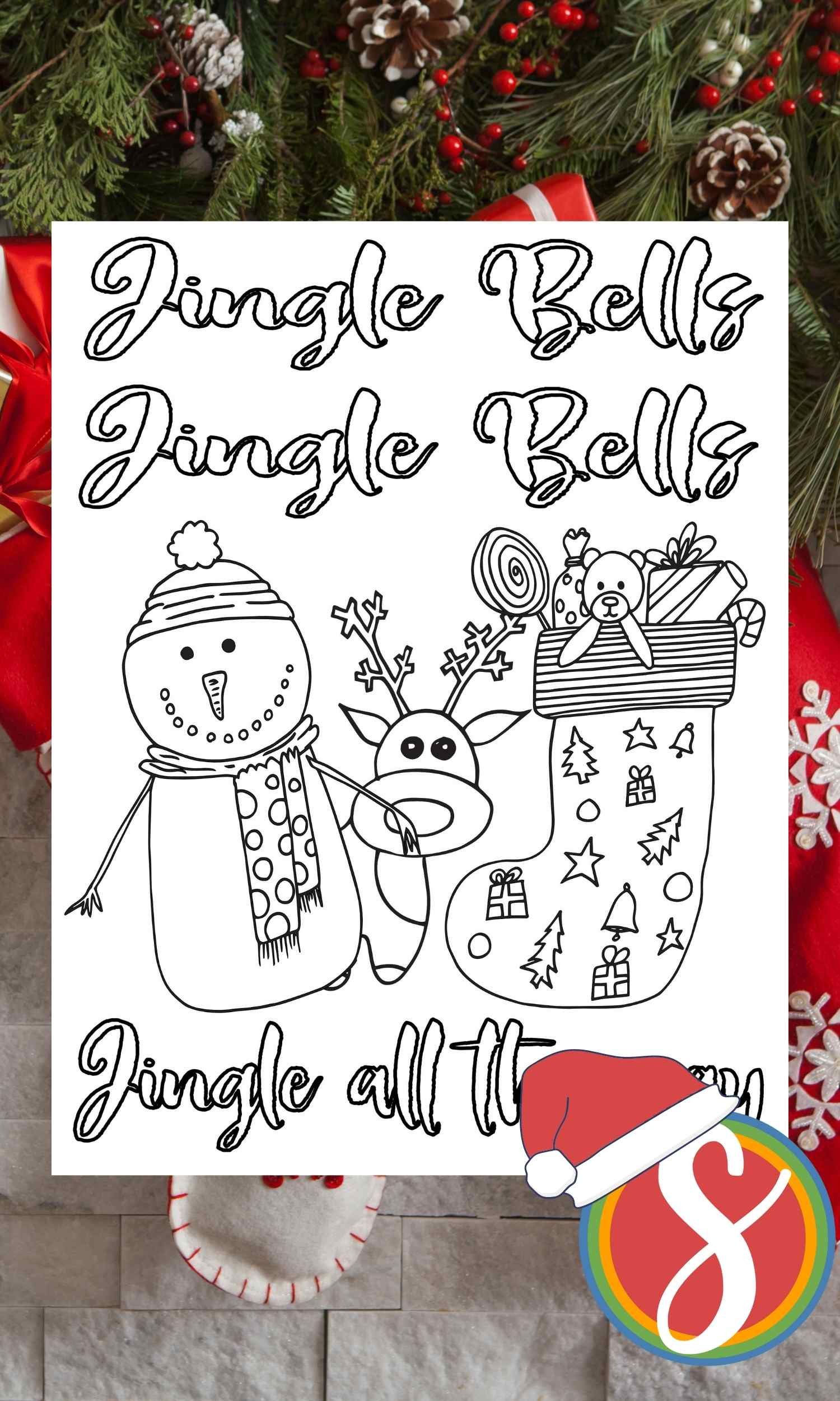 Free song lyrics christmas coloring pages â stevie doodles