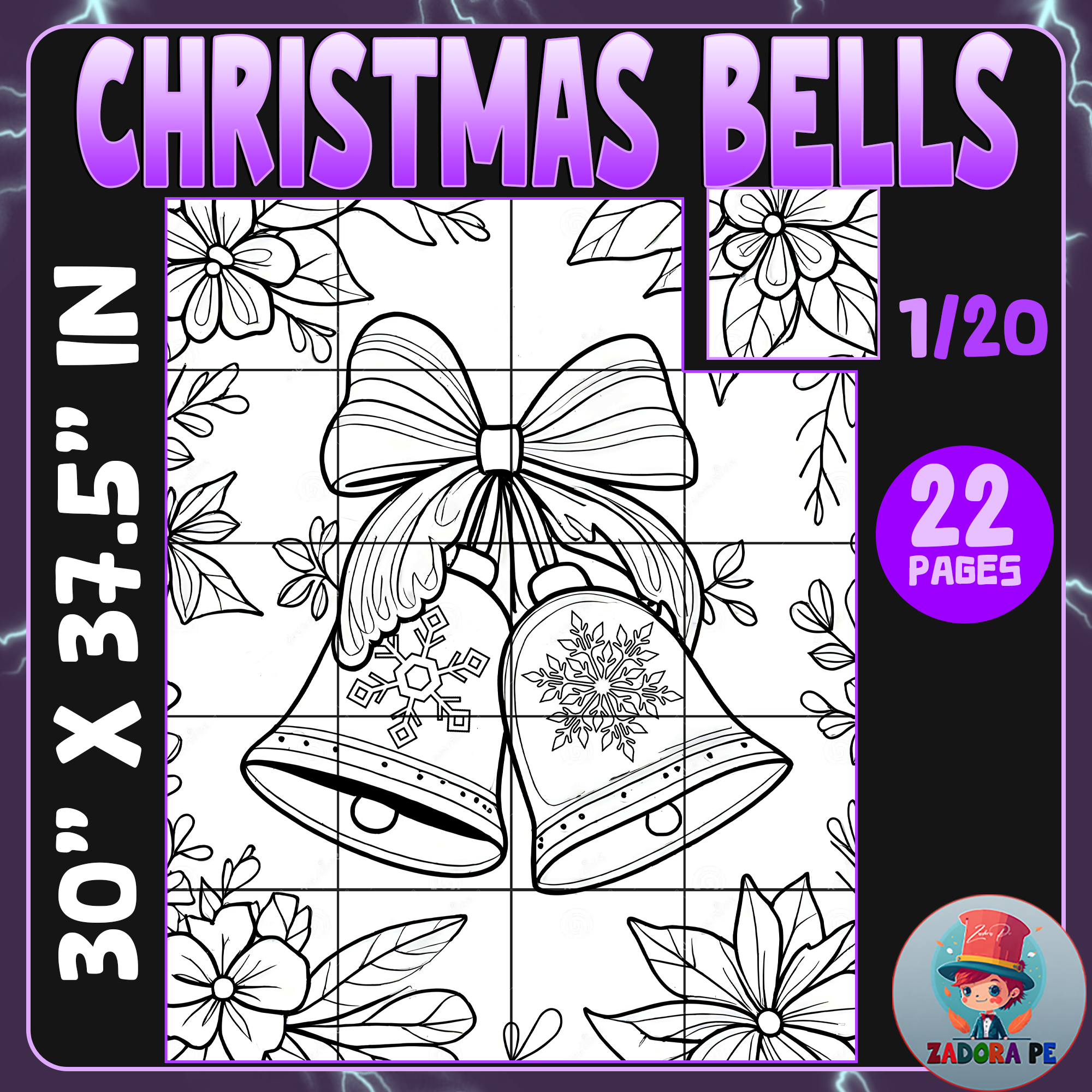 Jingle joy christmas bells mandala collaborative poster art coloring craft made by teachers