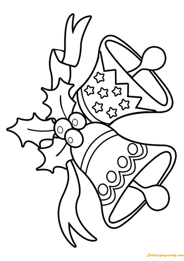 Jingle bells christmas coloring page