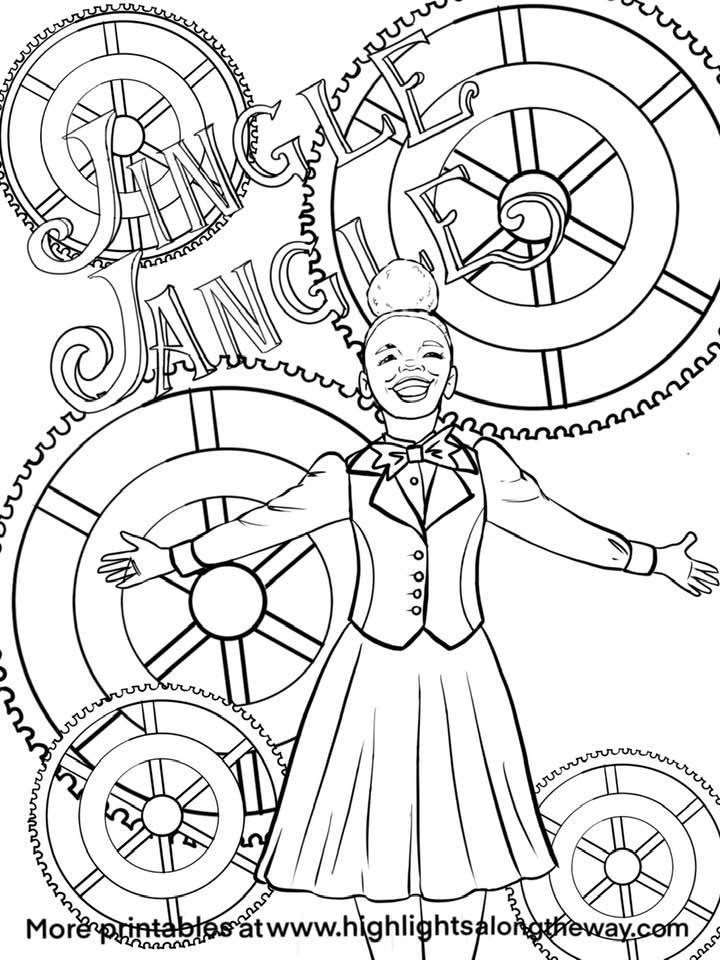 Coloring sheets inspired by jingle jangle