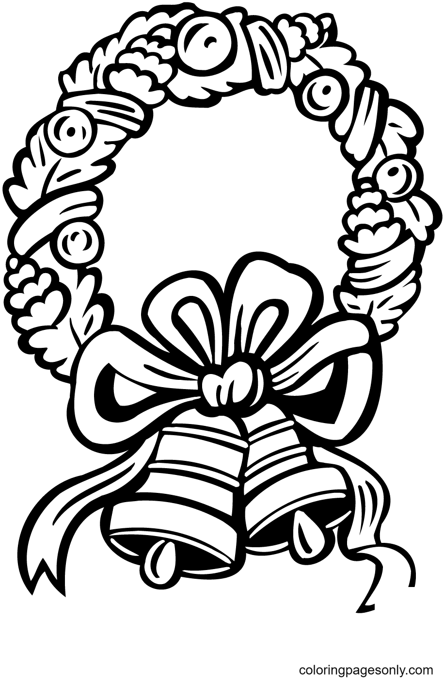 Christmas bells coloring pages printable for free download