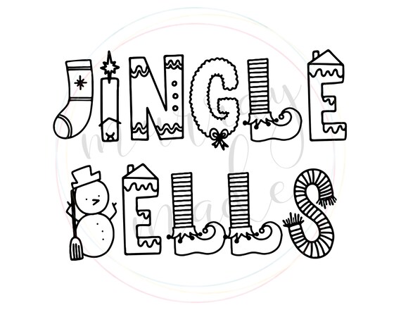 Jingle bells christmas coloring sheet download download now