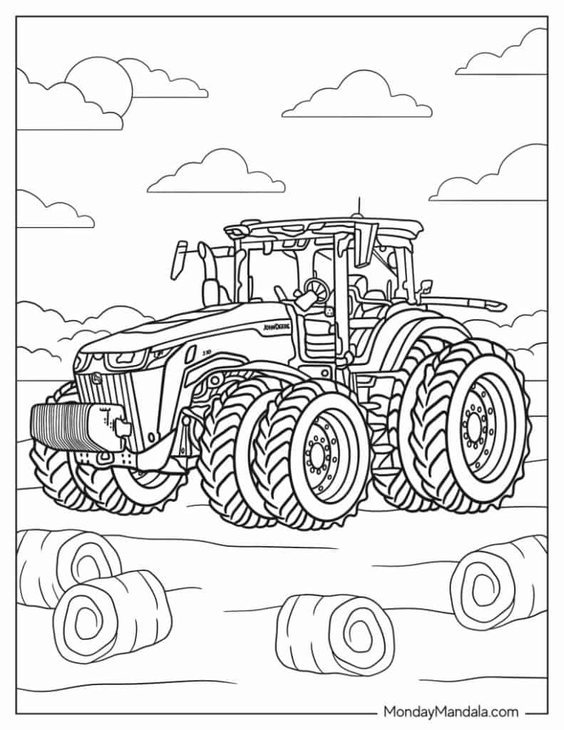 John deere coloring pages free pdf printables