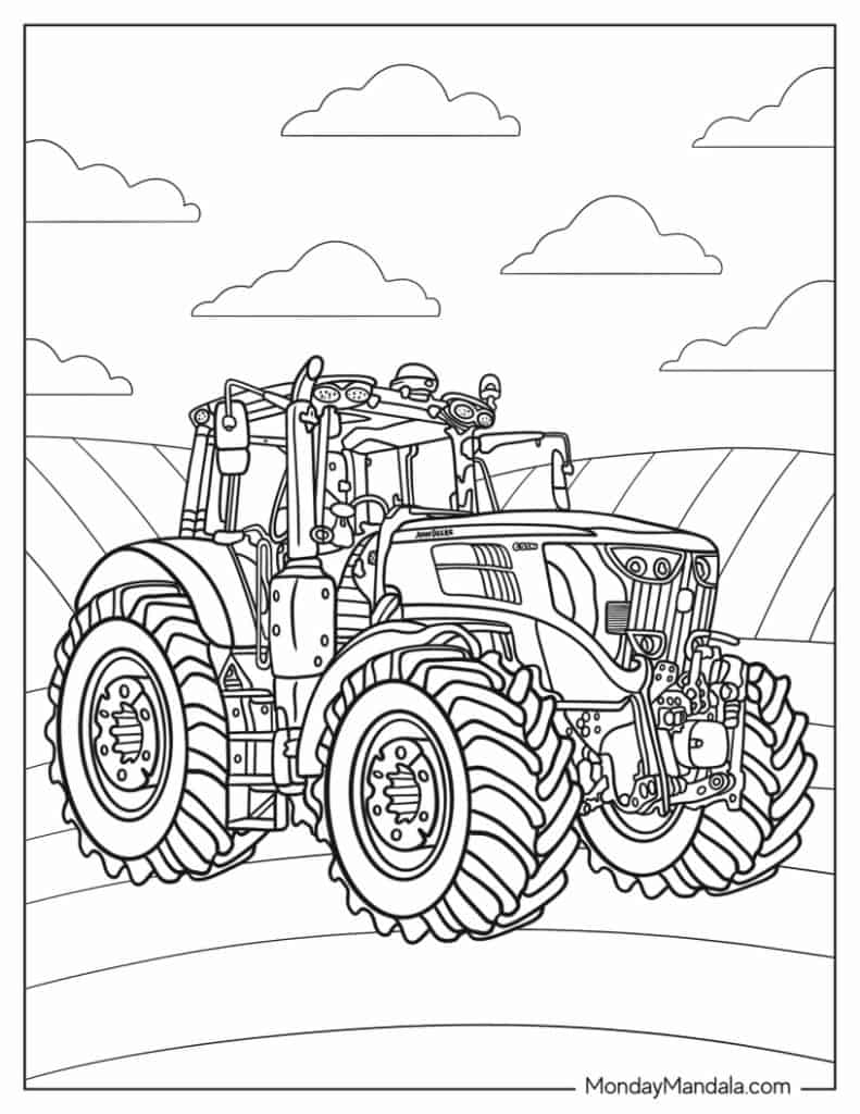 John deere coloring pages free pdf printables