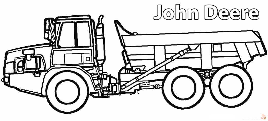 Enjoy fun time with john deere coloring pages for kids