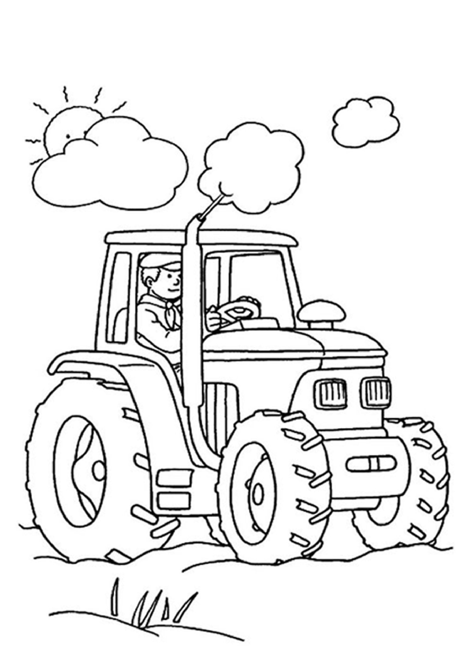 Tractor coloring pages