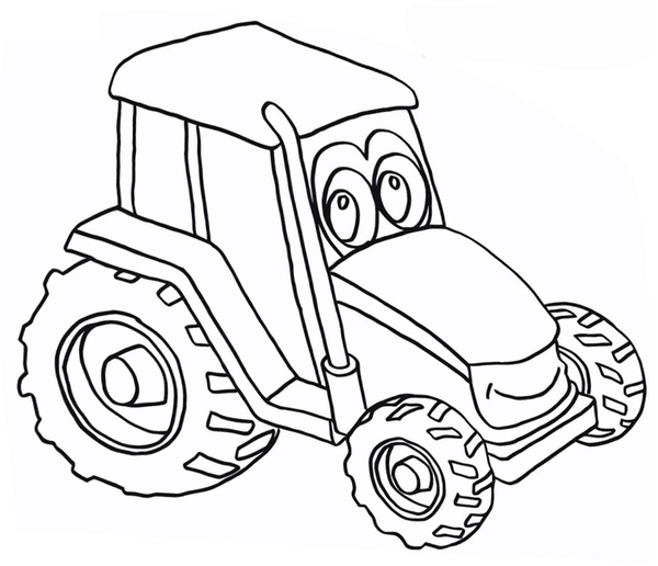 Ðï tractor with face