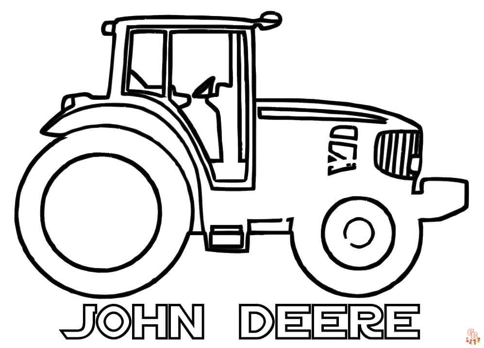 Enjoy fun time with john deere coloring pages for kids