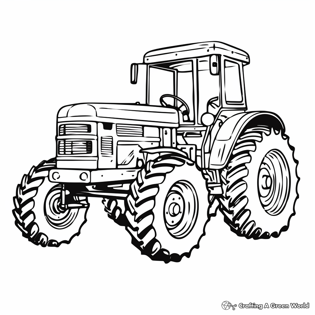 Old tractor coloring pages