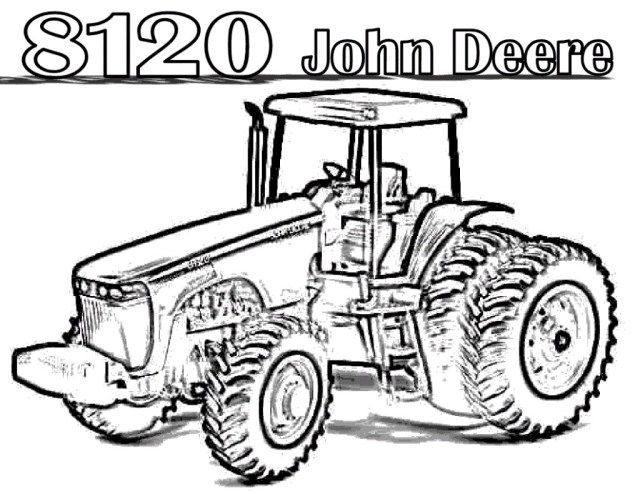 Excellent picture of tractor coloring pages