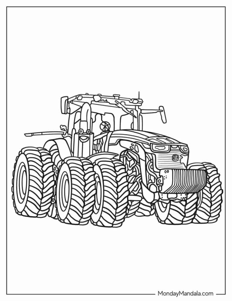 John deere coloring pages free pdf printables