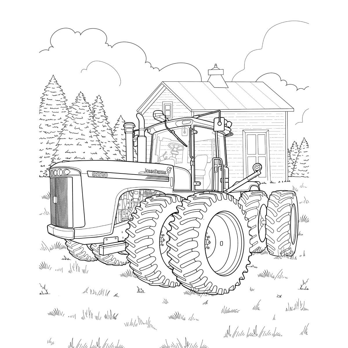 John deere coloring book detailed classic and modern tractors