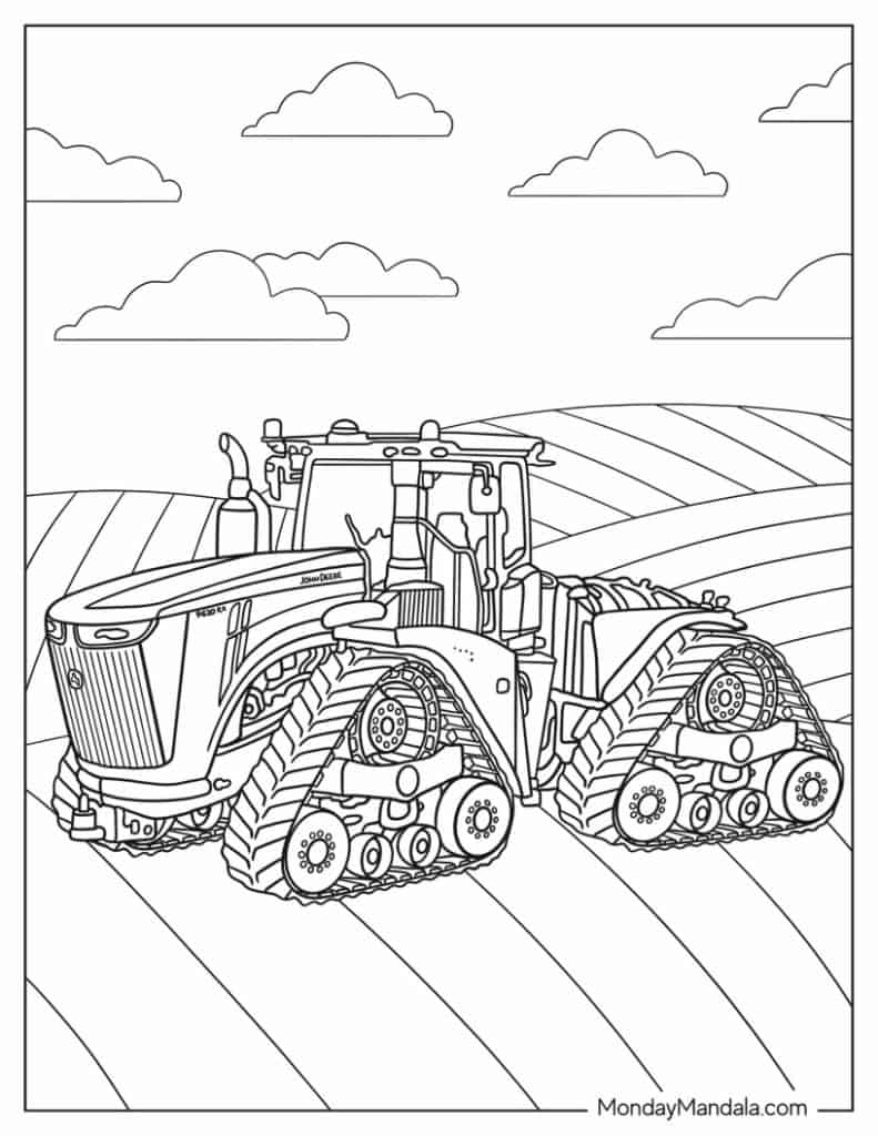 John deere coloring pages free pdf printables