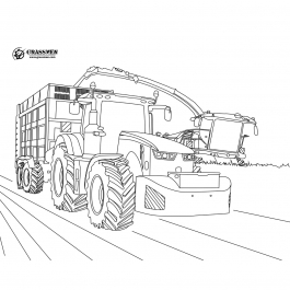 John deere krone at silage colouring page