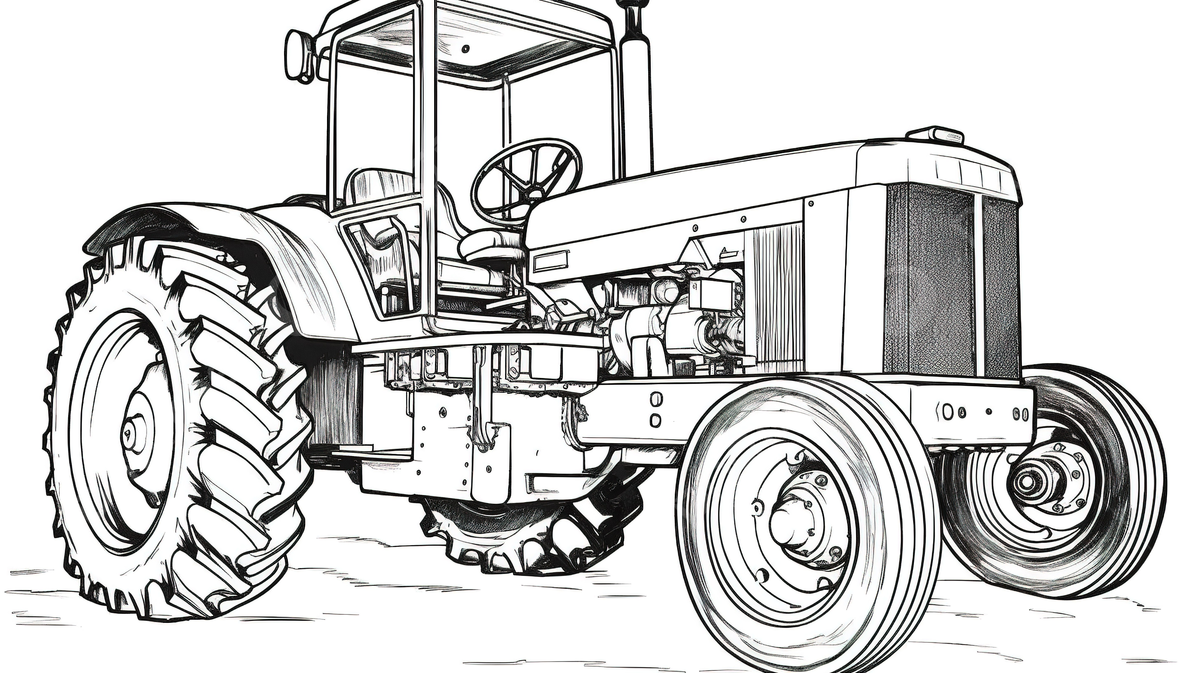 Tractor coloring page for kids background coloring pictures of tractors tractor field background image and wallpaper for free download