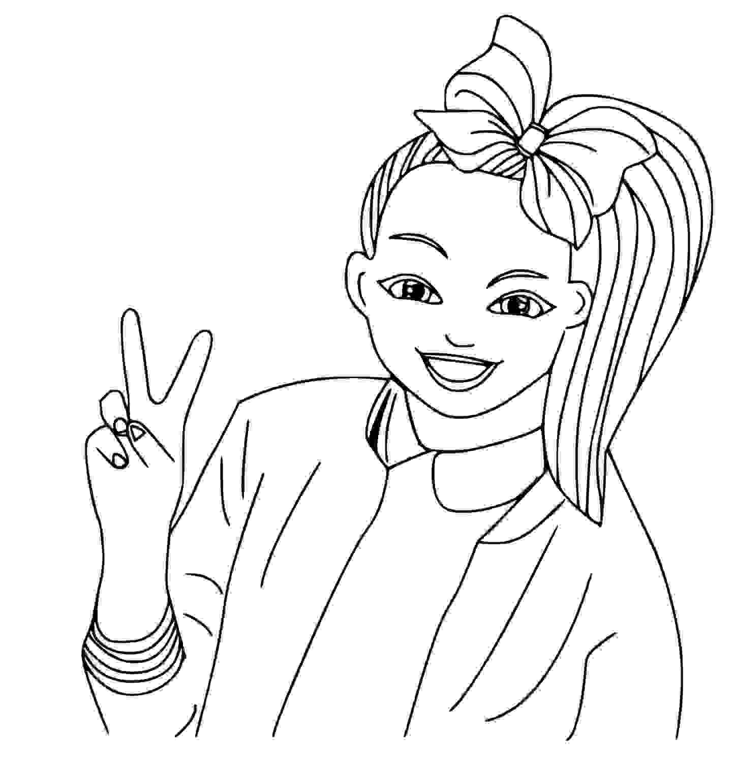 Jojo siwa coloring pages printable for free download