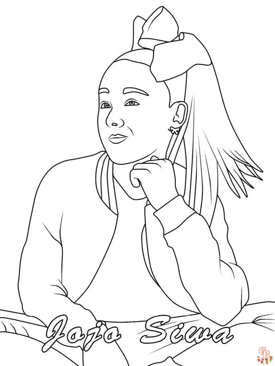 Enjoy a fun day in with jojo siwa coloring pages