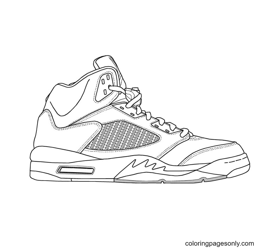 Shoe coloring pages