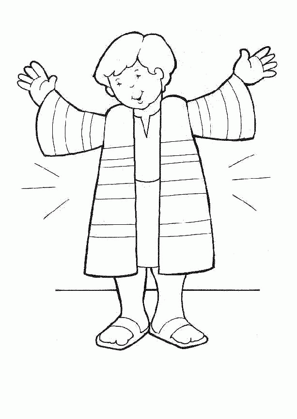 Printable joseph coat coloring page