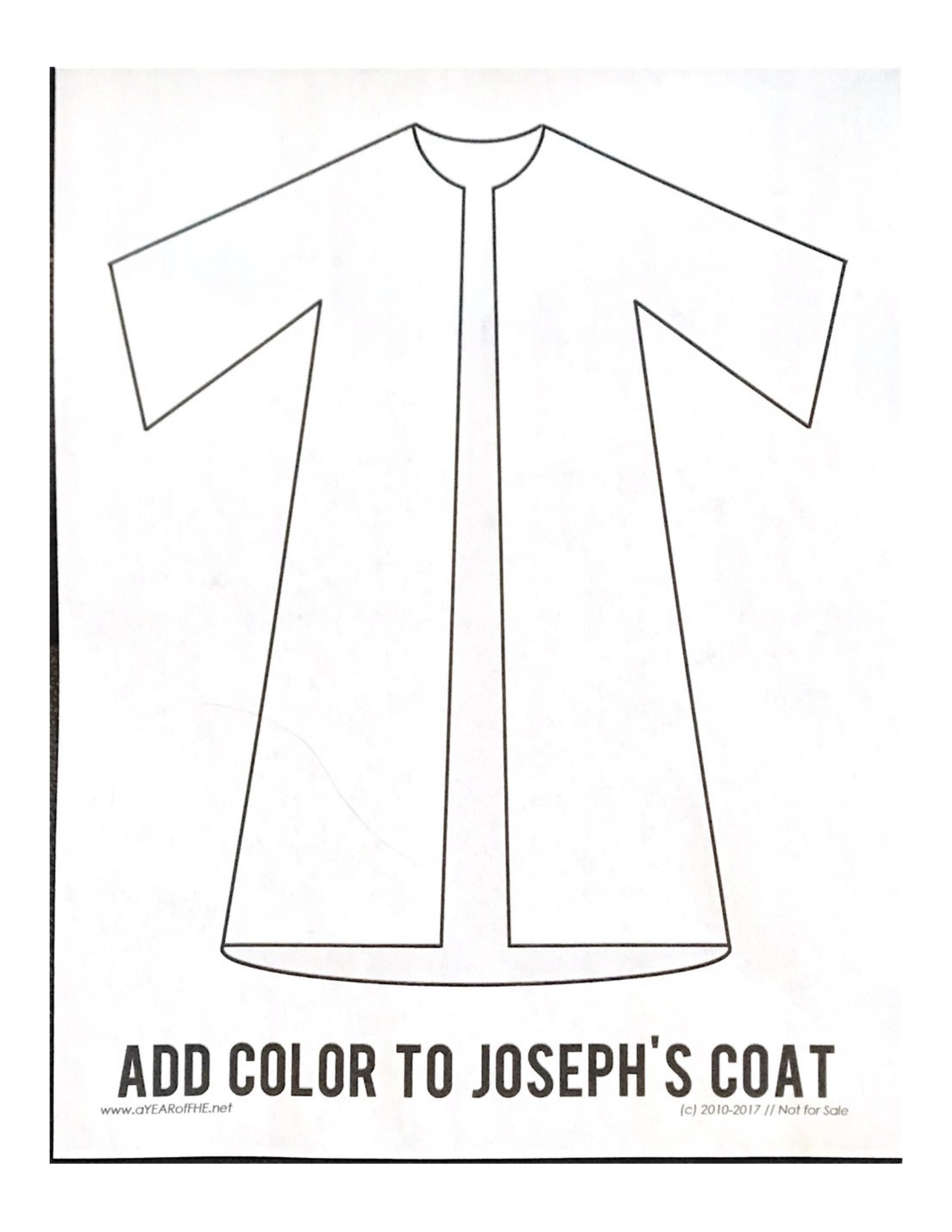 Josephs coat of many colors worksheet bible crafts sunday school josephs coat of many colors coat of many colors