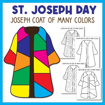 Joseph coat of many colors st joseph feast day coloring pages activity