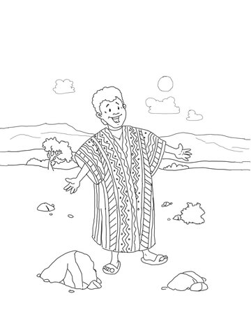 Joseph coat of many colors coloring page free printable coloring pages