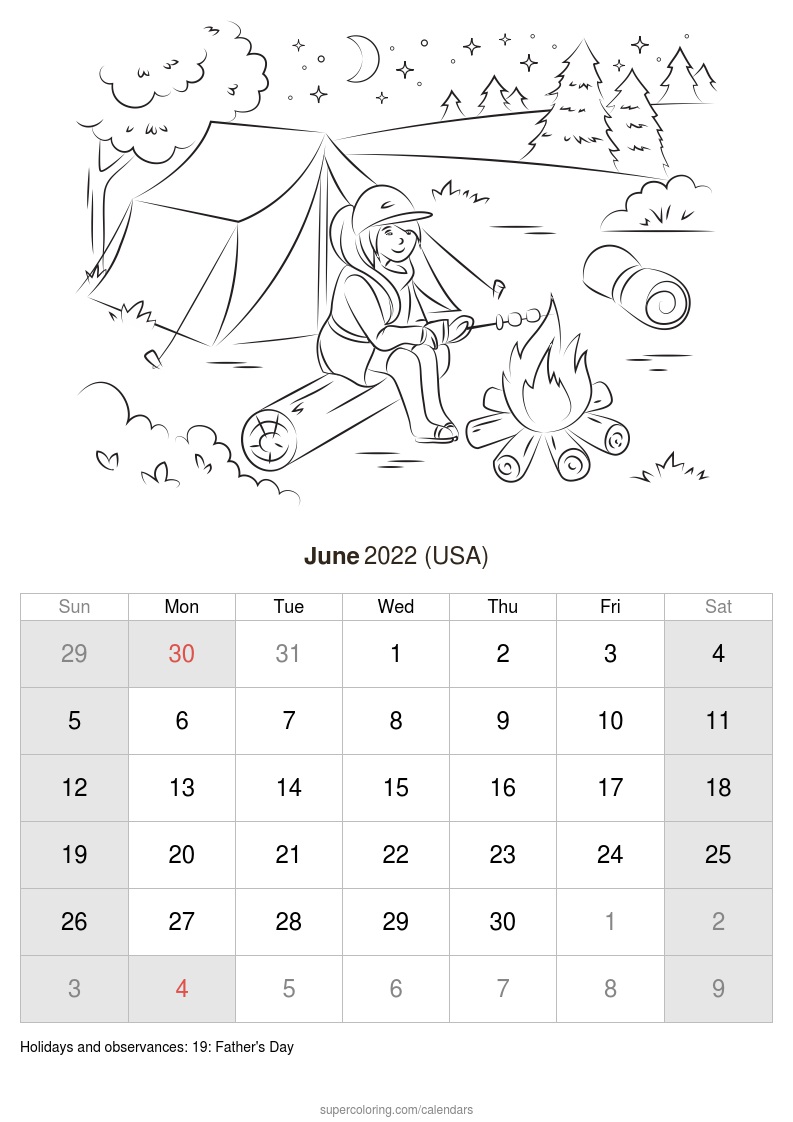 June calendar