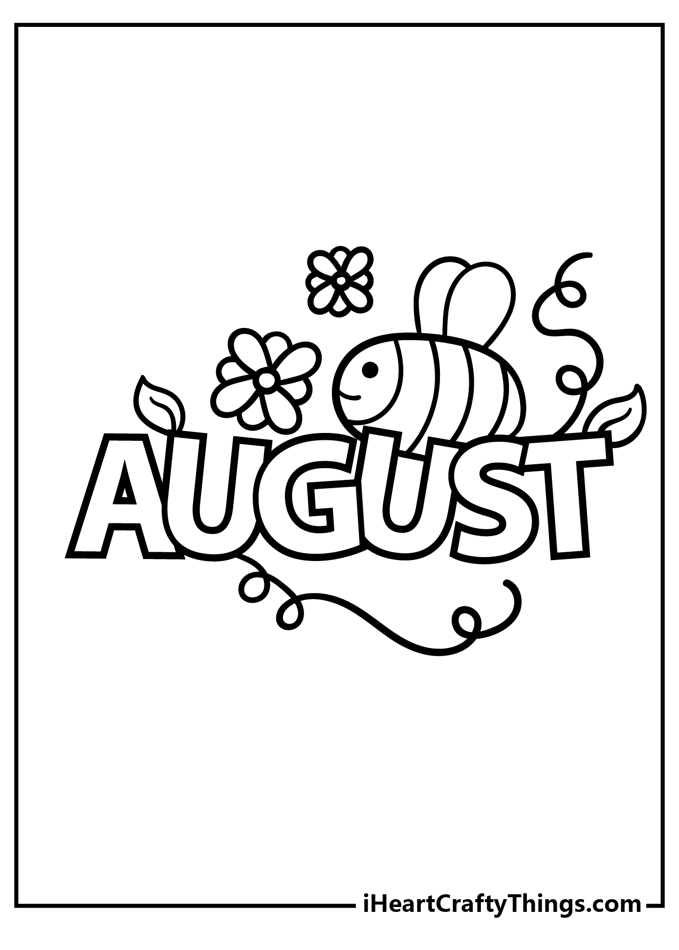 August coloring pages free printables