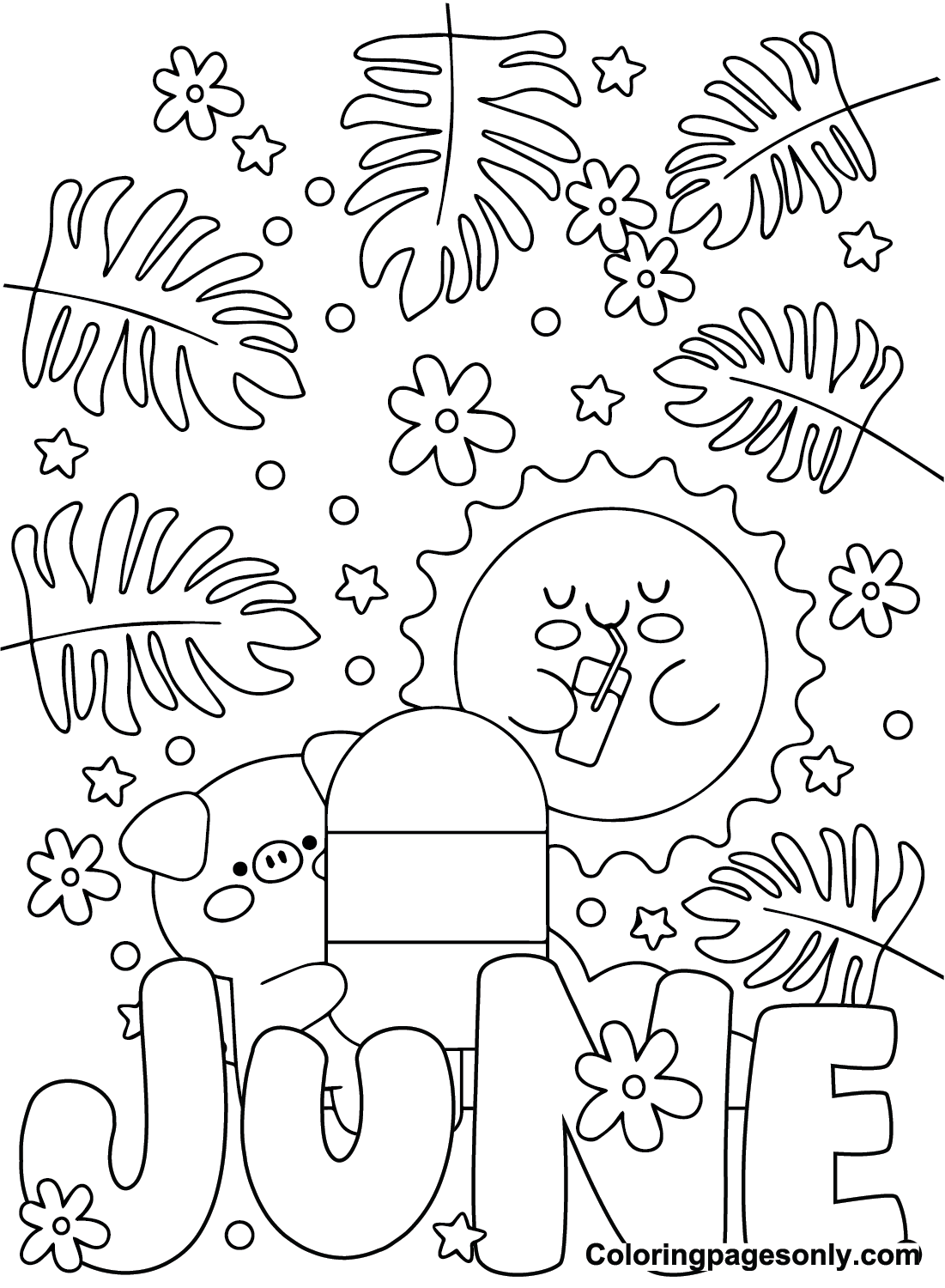 June coloring pages printable for free download