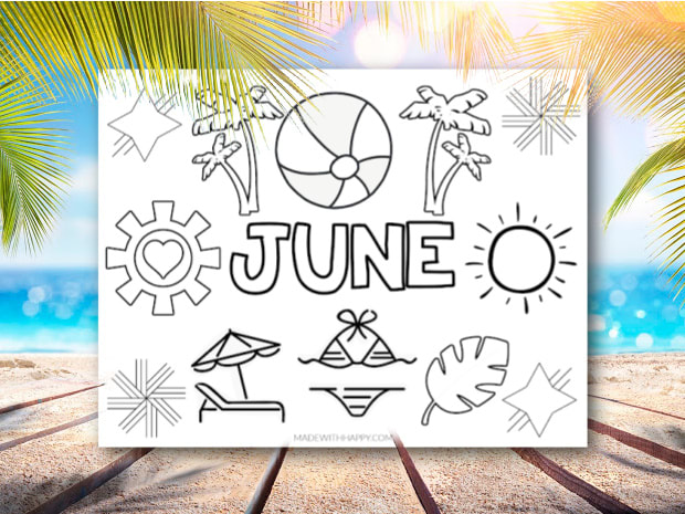 June coloring page