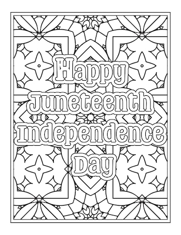 Premium vector juneteenth day quotes coloring pages for kdp coloring pages