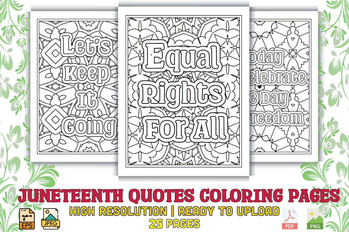 Juneteenth quotes coloring pages â