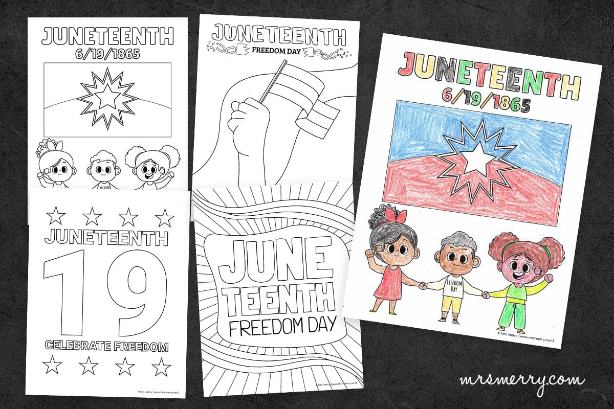 Juneteenth coloring pages free printable mrs merry