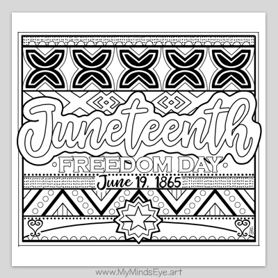 Juneteenth freedom day coloring page c