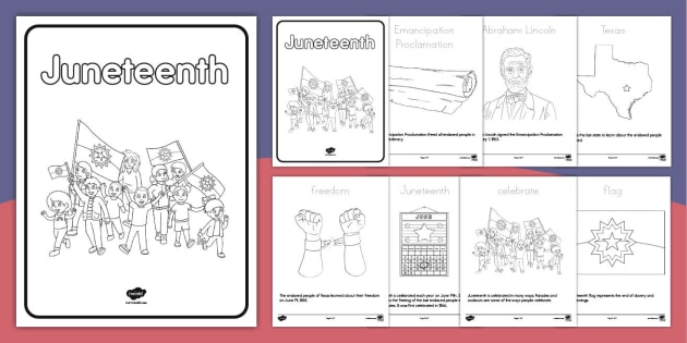 Printable juneteenth trace and lor activity booklet