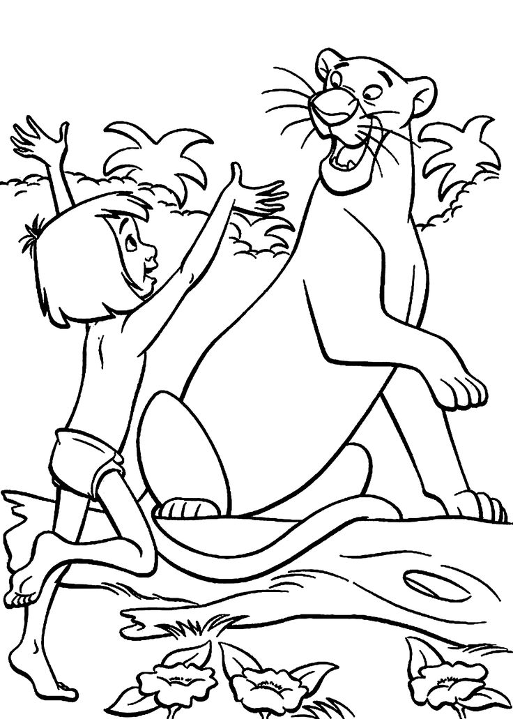 The jungle book coloring pages for kids printable free disney coloring pages cartoon coloring pages coloring books