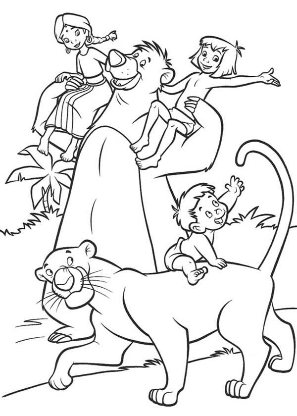 The jungle book the jungle book characters coloring page cartoon coloring pages coloring books coloring pages