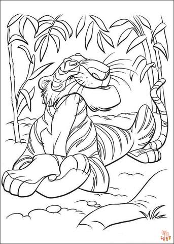 Discover the world of shere khan the bad tiger coloring pages