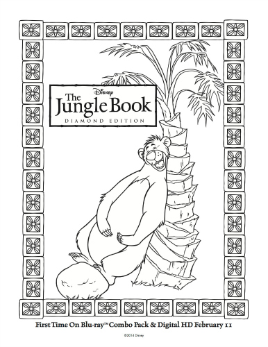 Disney the jungle book printable baloo coloring page