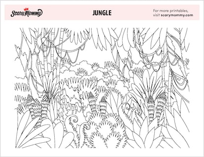 Untamed jungle coloring pages for your little wildlings