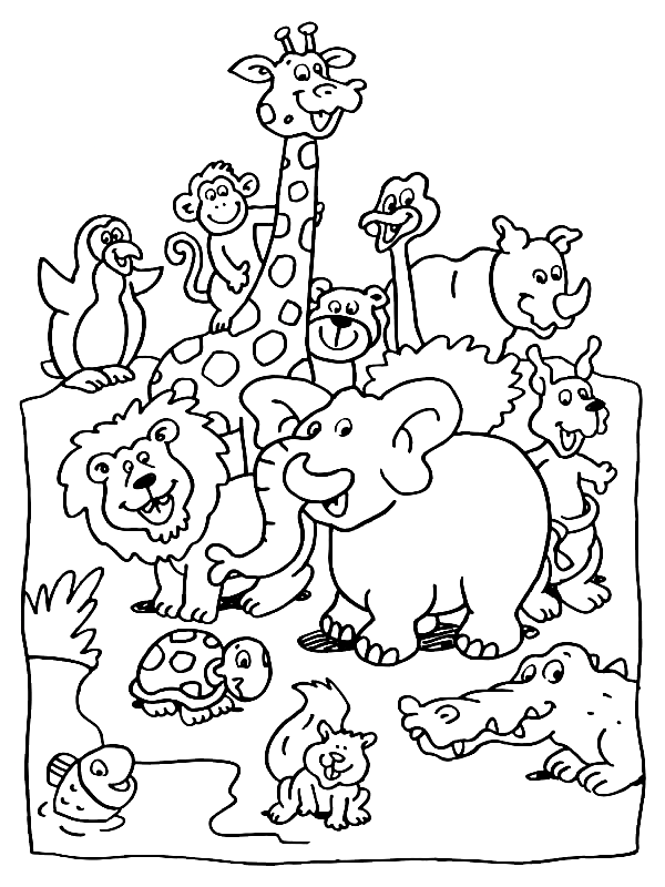 Jungle coloring pages printable for free download