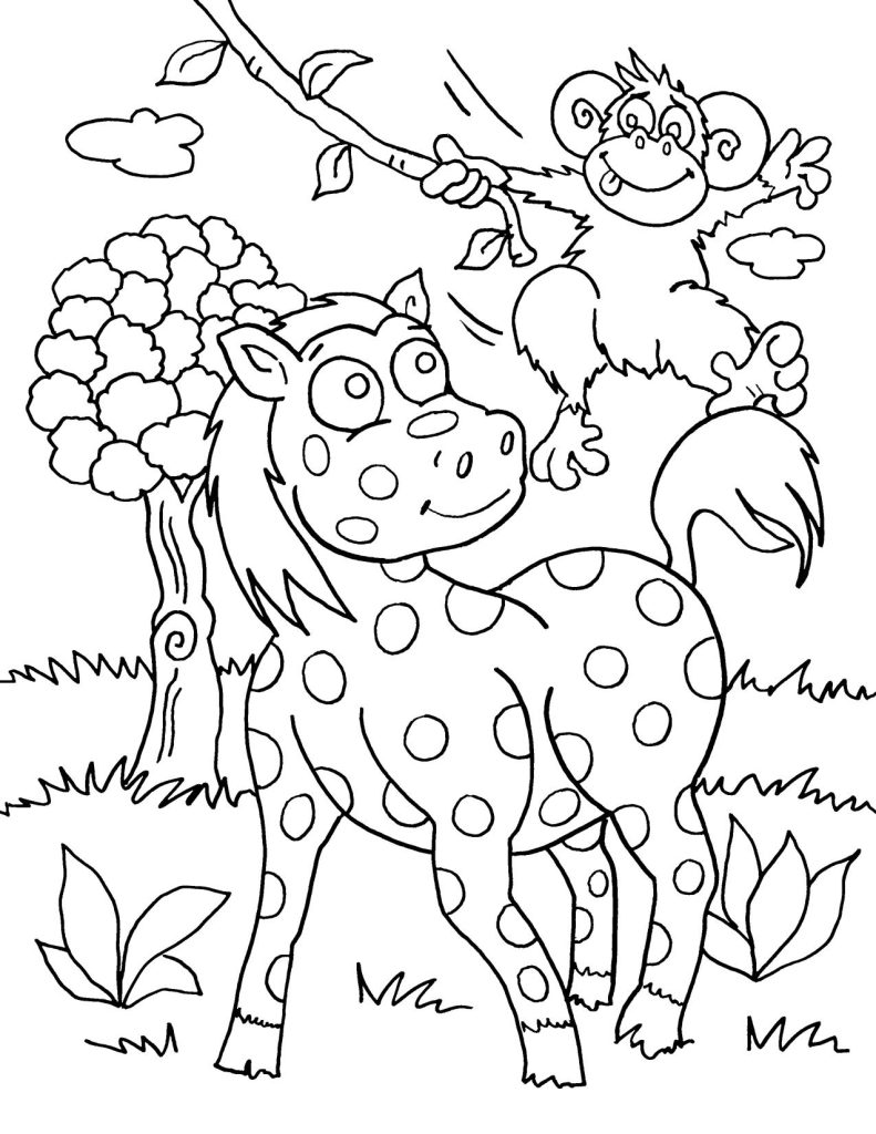 Jungle coloring pages