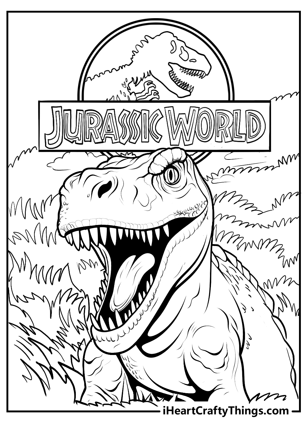 Jurassic world coloring pages free printables