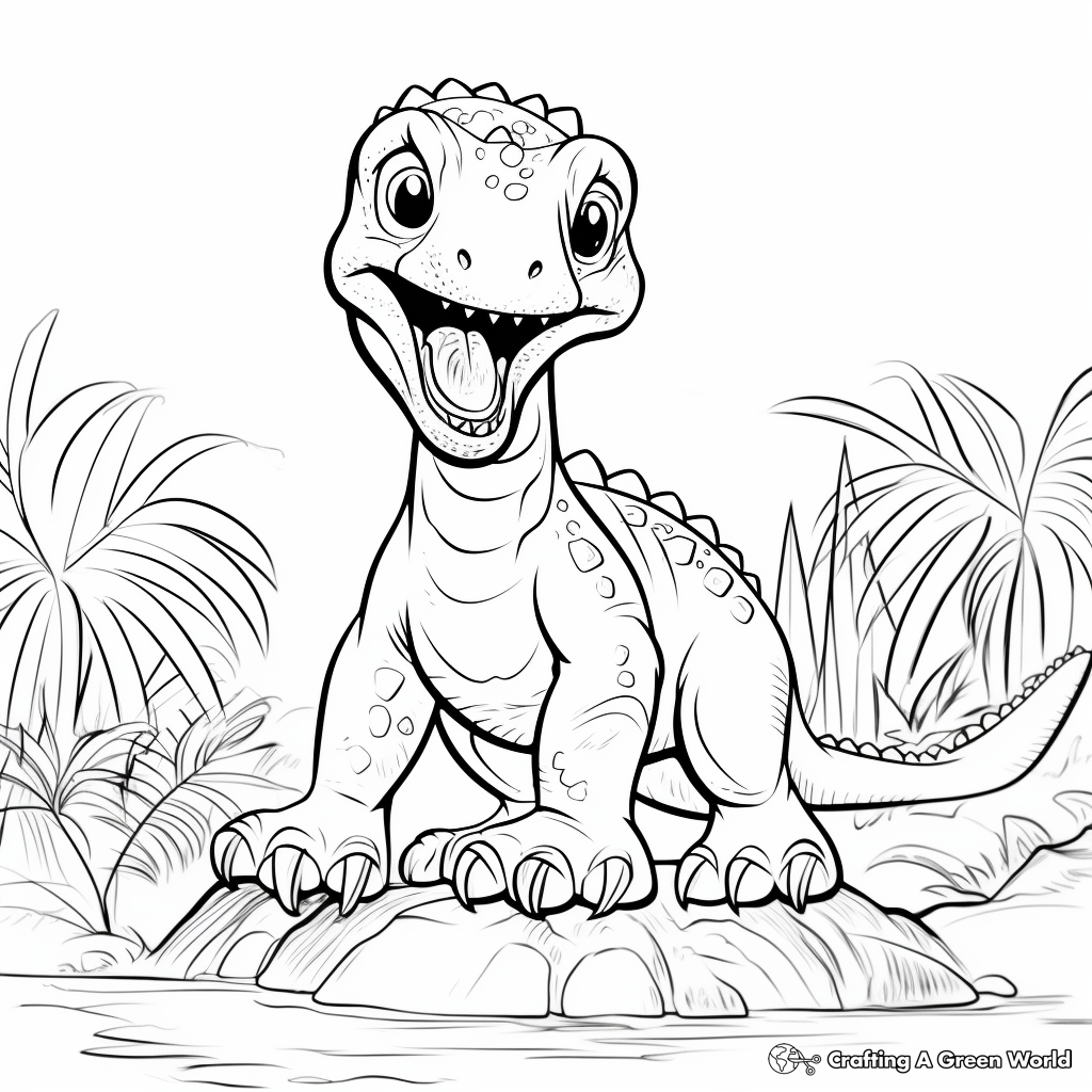 Big dinosaur coloring pages