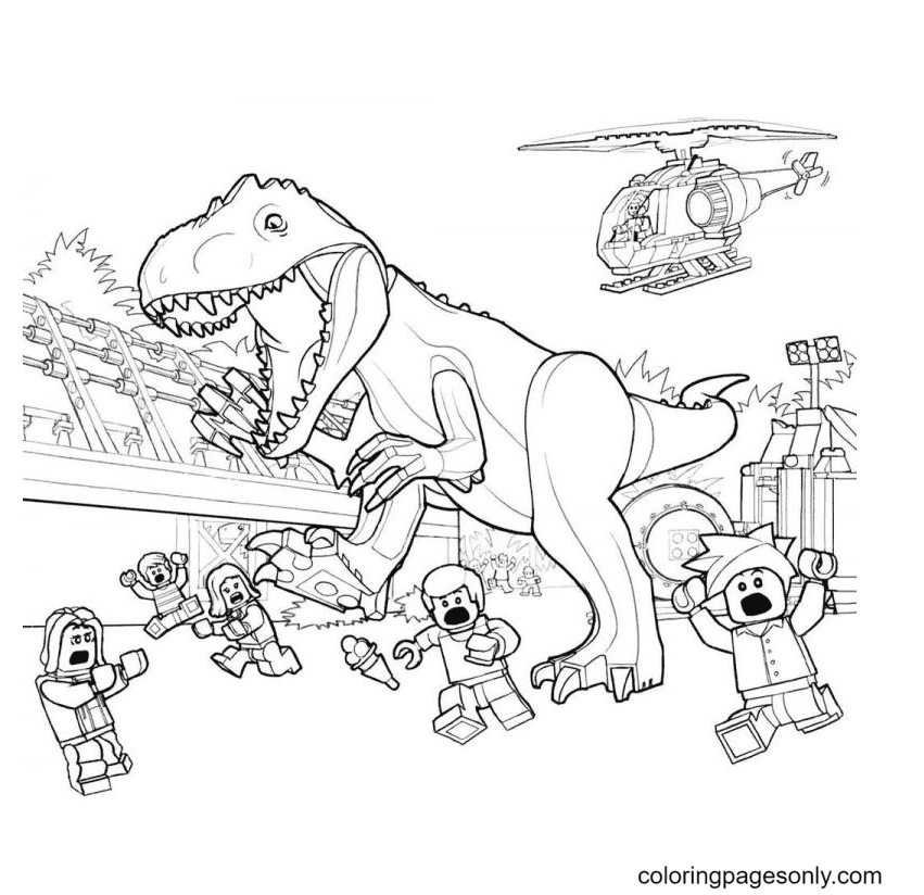 Jurassic world coloring pages printable for free download