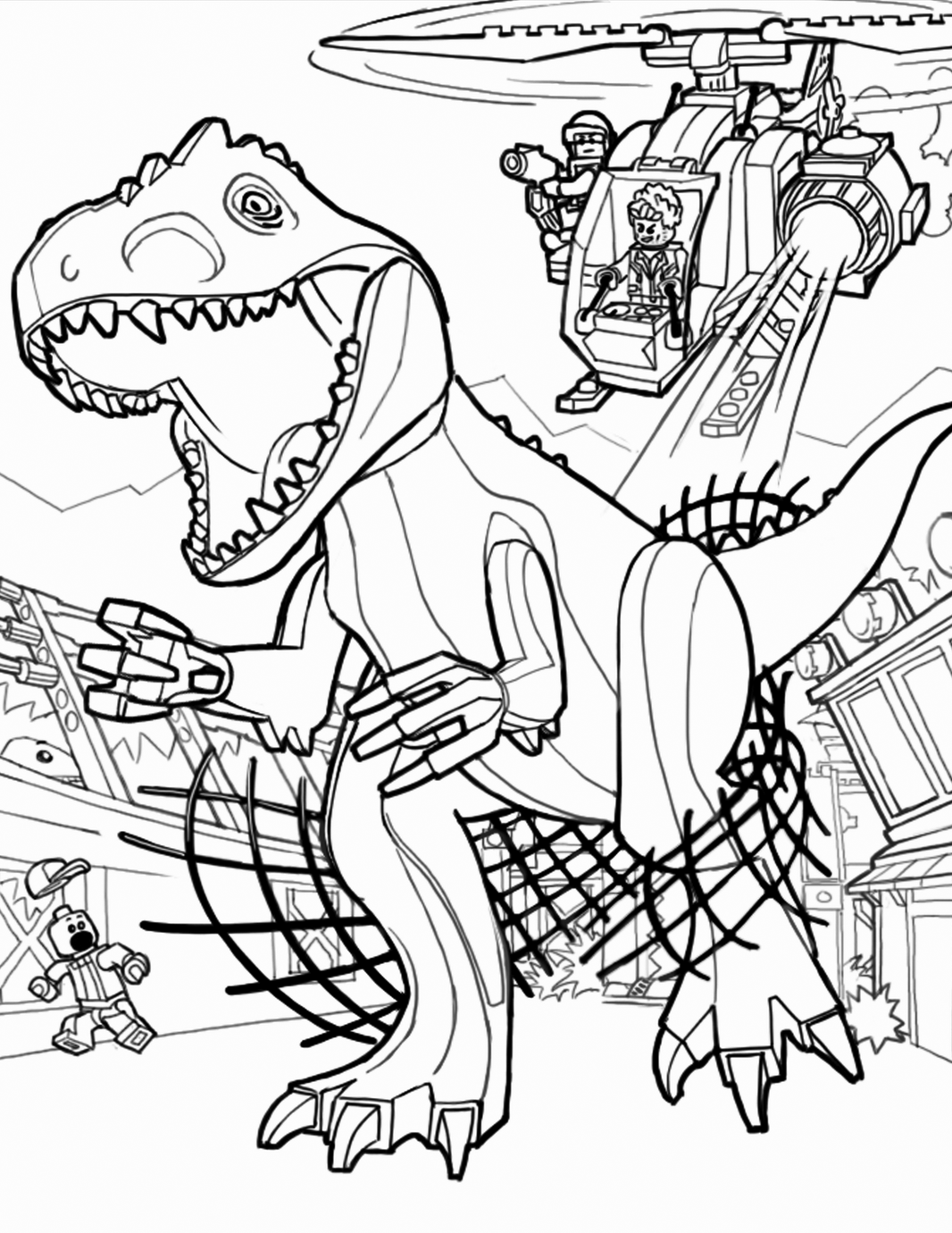 Jurassic world coloring pages