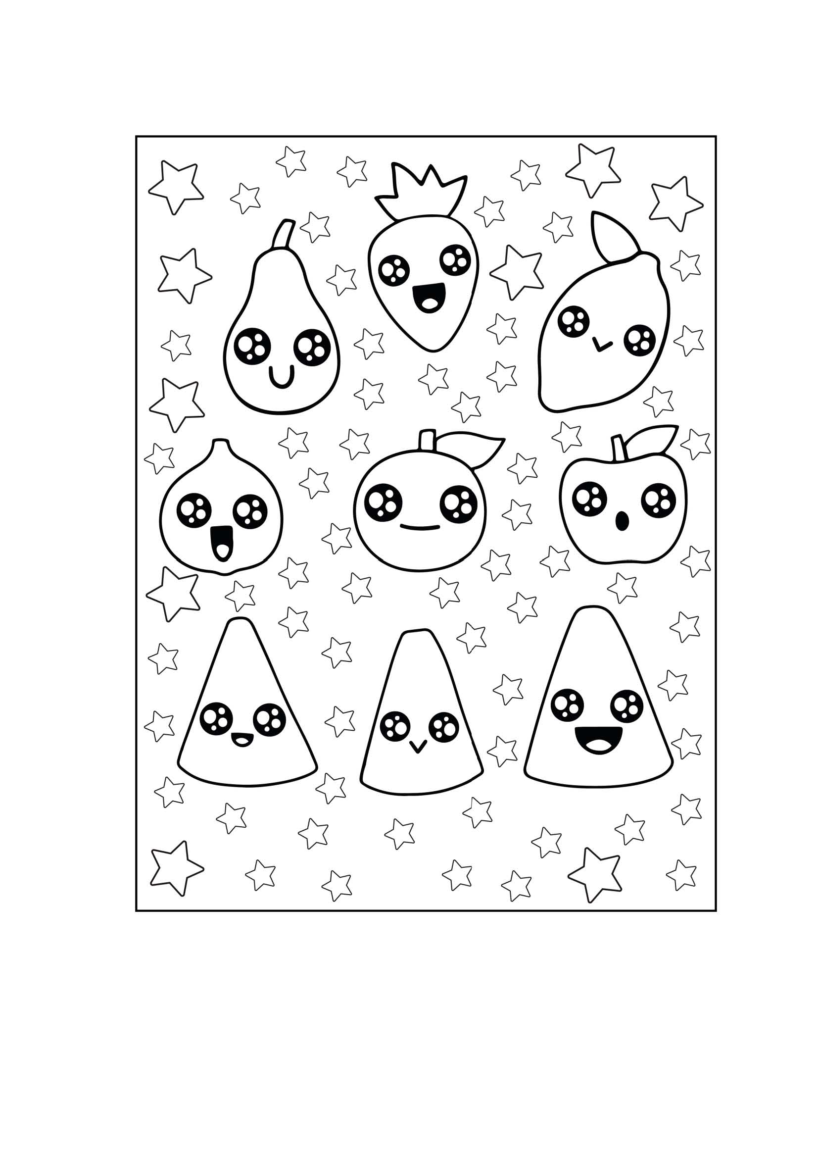 Cute kawaii coloring book more than fun and easy coloring pages with japanes made by teachers