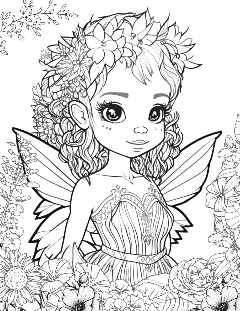 Kawaii coloring pages for girls adults