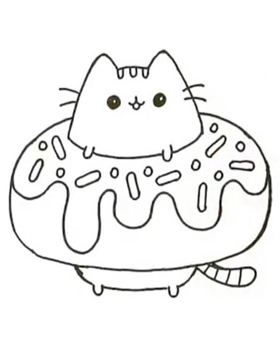 Free easy to print kawaii coloring pages